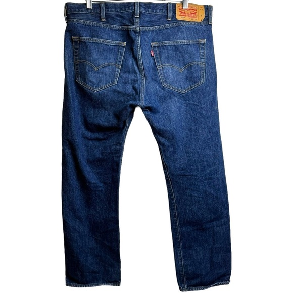 Levi's 501 Original Fit Rigid Denim Straight Leg Retro Blue Jeans 38 - Picture 2 of 16